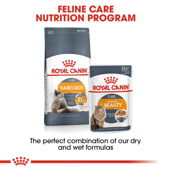 Royal Canin Hair & Skin Care and Hairball Care Adult Cat Dry Food Combo