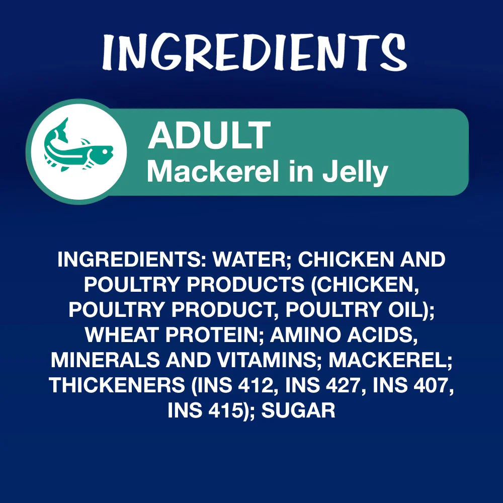 Purina Felix Mackerel with Jelly Complete and Balanced Adult Cat Wet Food