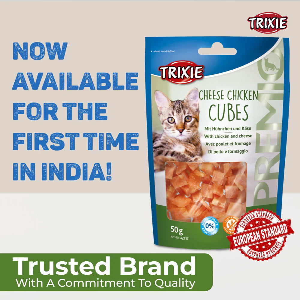 Trixie Premio Cheese Chicken Cubes and Duck Filet Bites Cat Treats Combo