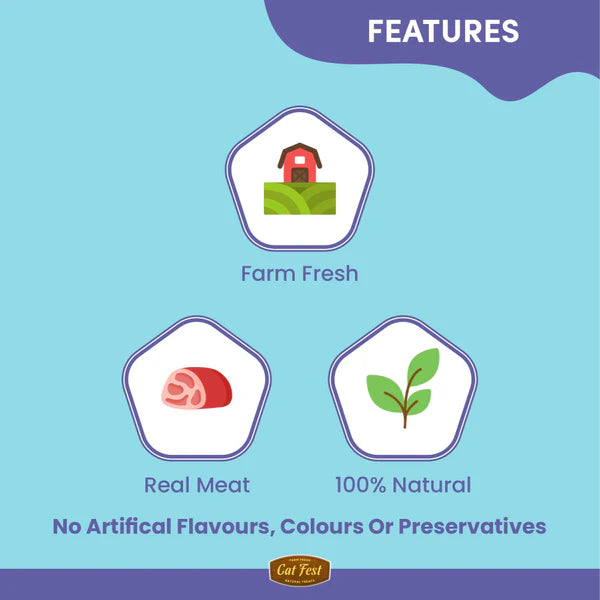 Catfest Pillows with Chicken Cream Cat Treats