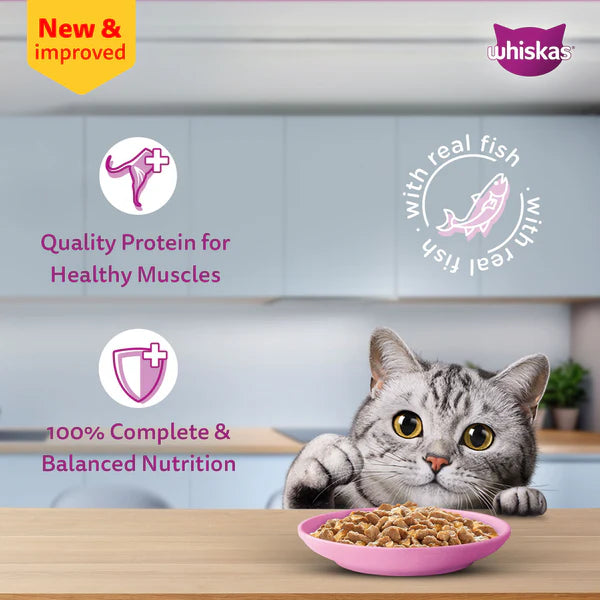Whiskas Salmon in Gravy Meal Adult Cat Wet Food