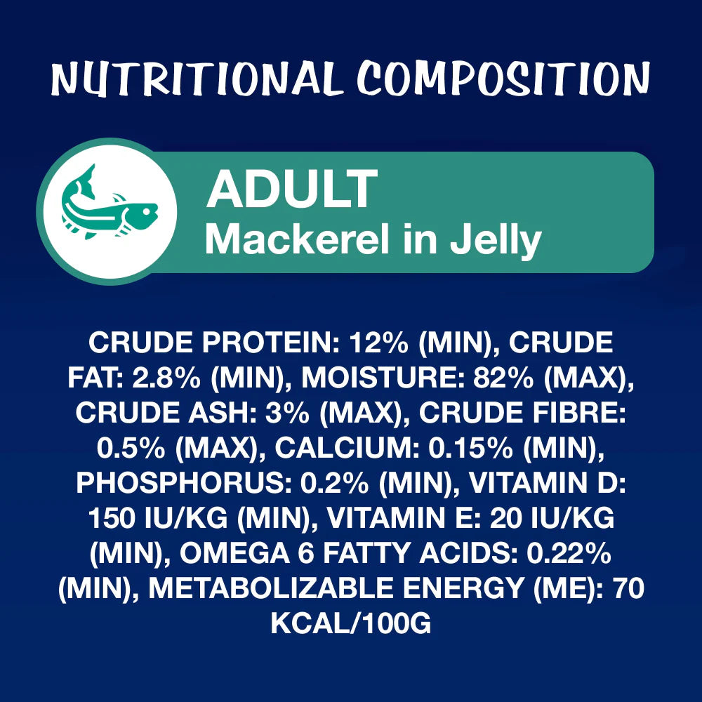 Purina Felix Mackerel with Jelly Complete and Balanced Adult Cat Wet Food