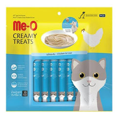 Me O Creamy Chicken & Liver, Crab, Bonito Cat Treat Combo