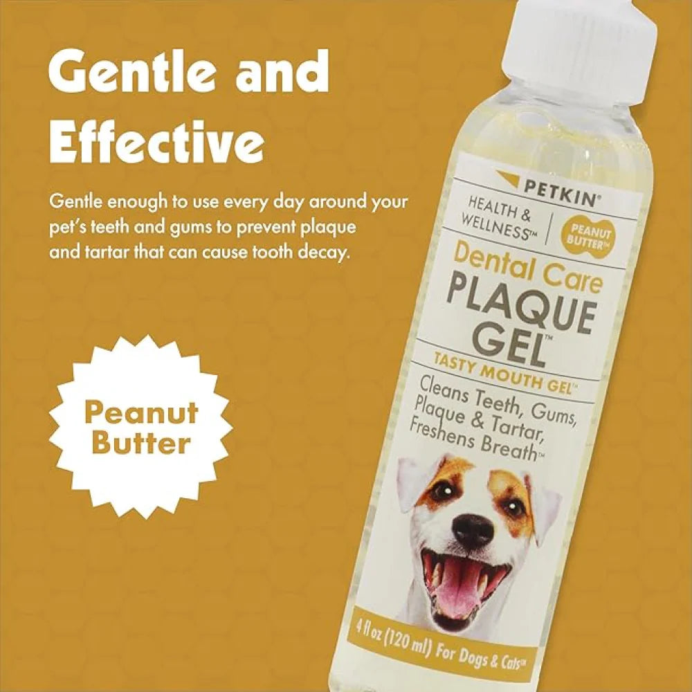 Petkin Peanut Butter Plaque Gel for Dogs and Cats