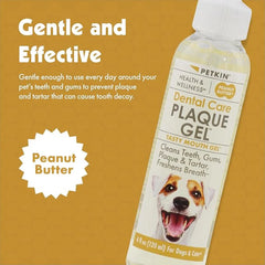 Petkin Peanut Butter Plaque Gel for Dogs and Cats