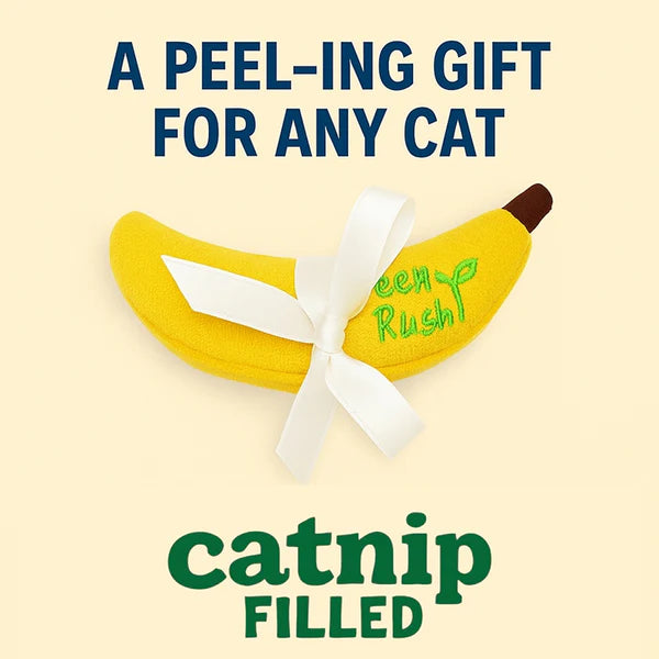 Talking Dog Club Go Bananas Catnip Toy for Cats (Yellow)