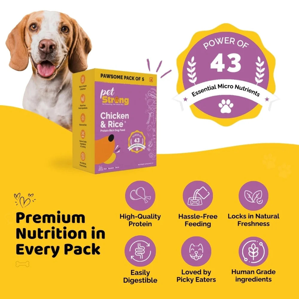 PetStrong Chicken and Rice Fresh Food for Dogs