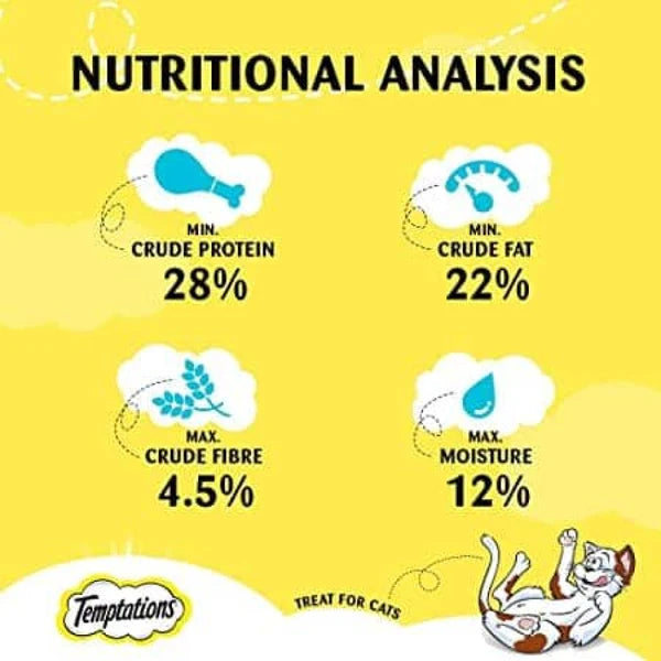 Temptations Seafood Medley Flavour, Tasty Chicken Flavour and Creamy Purrrr ee Chicken & Tuna Cat Treats Combo