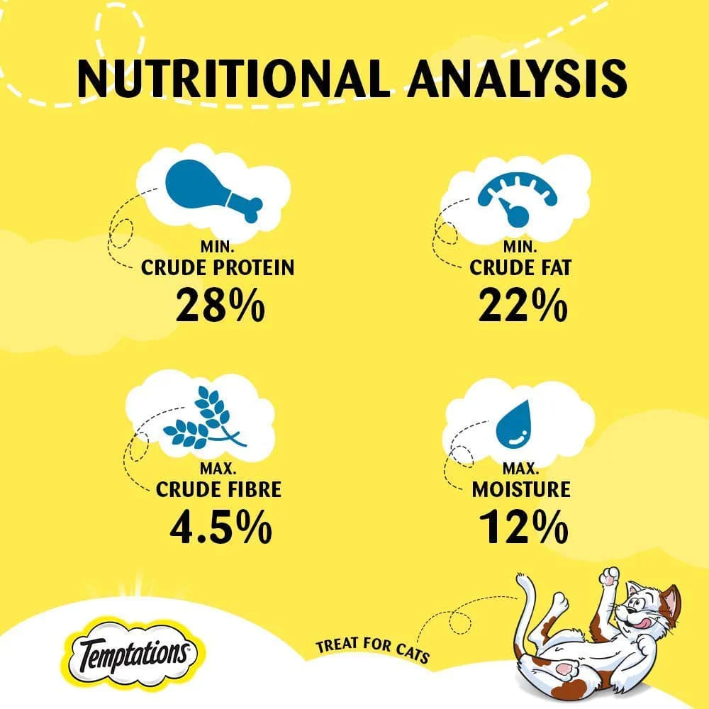 Temptations Savoury Salmon, Seafood Medley and Tempting Tuna Flavour Cat Treats Combo