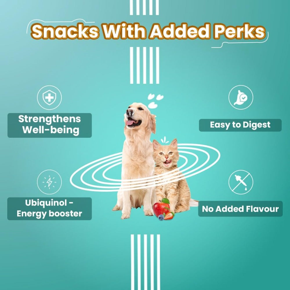 Bark Out Loud Immunity Multi Vitamin Chew Stix and Henlo Chicken Pops Dog Treats Combo