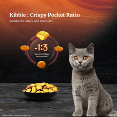 Sheba Fish with Dry Bonito Flake Premium Cat Wet Food and Chicken Flavour Irresistible All Life Stage Cat Dry Food Combo