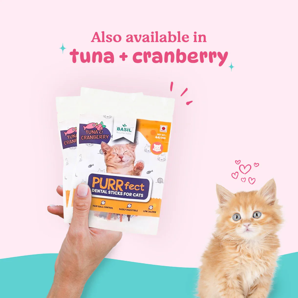 Basil Purrfect Tuna and Chicken Dental Stick Cat Treat