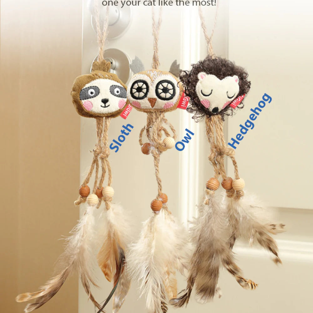 GiGwi Catch and Scratch Eco Line Sloth Toy for Cats
