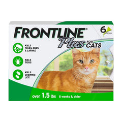 Boehringer Ingelheim Frontline Plus Tick & Flea Spot On for Cats Above 8 Weeks