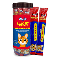 Drools Real Chicken and Tuna & Bunito Creamy Cat Treats Combo