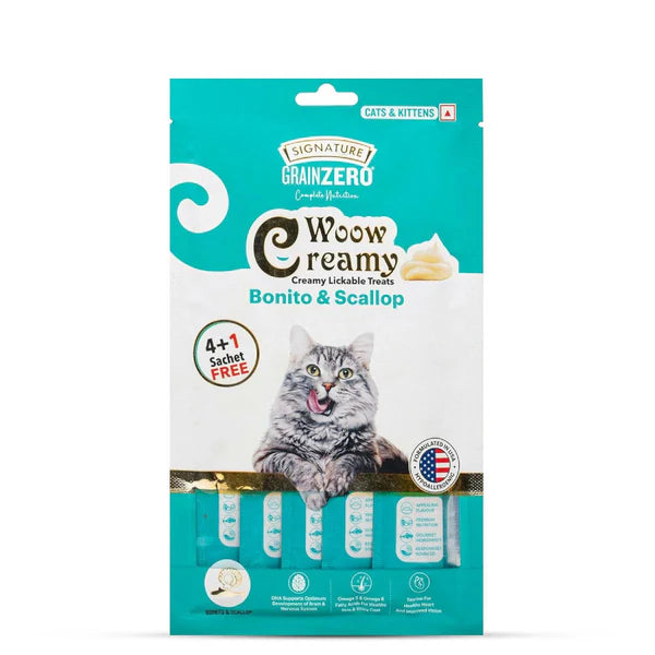 Signature Grain Zero 5 Flavor Lickable Creamy Treats for Cats