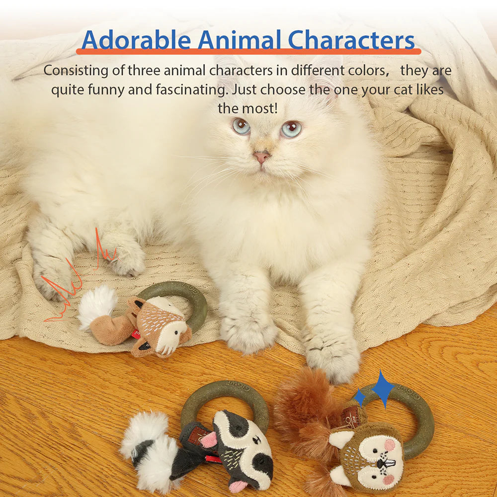 GiGwi Catch and Scratch Eco Line Fox Toy for Cats