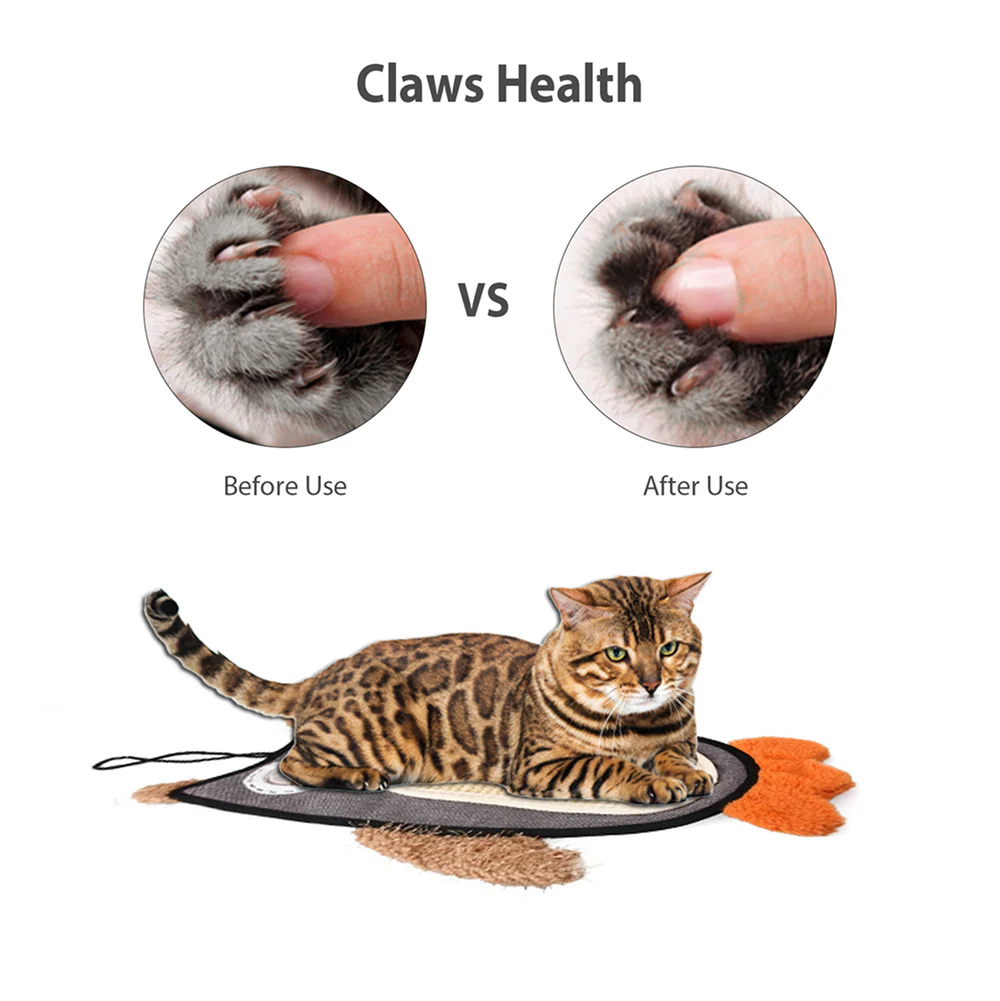 GiGwi Cat Scratcher with Catnip Owl Toy for Cats (Brown)