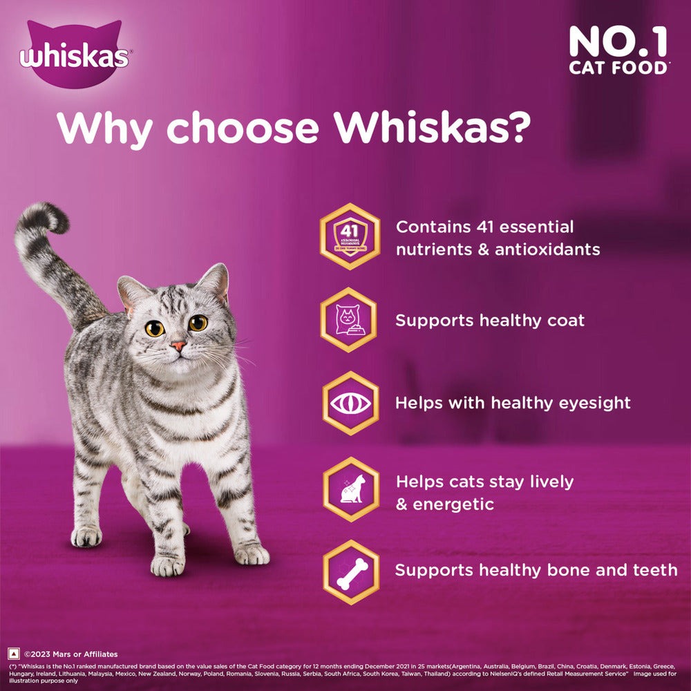 Whiskas Chicken Flavour Cat (Adult 1+) Dry Food