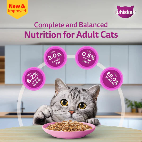 Whiskas Salmon in Gravy Meal Adult Cat Wet Food