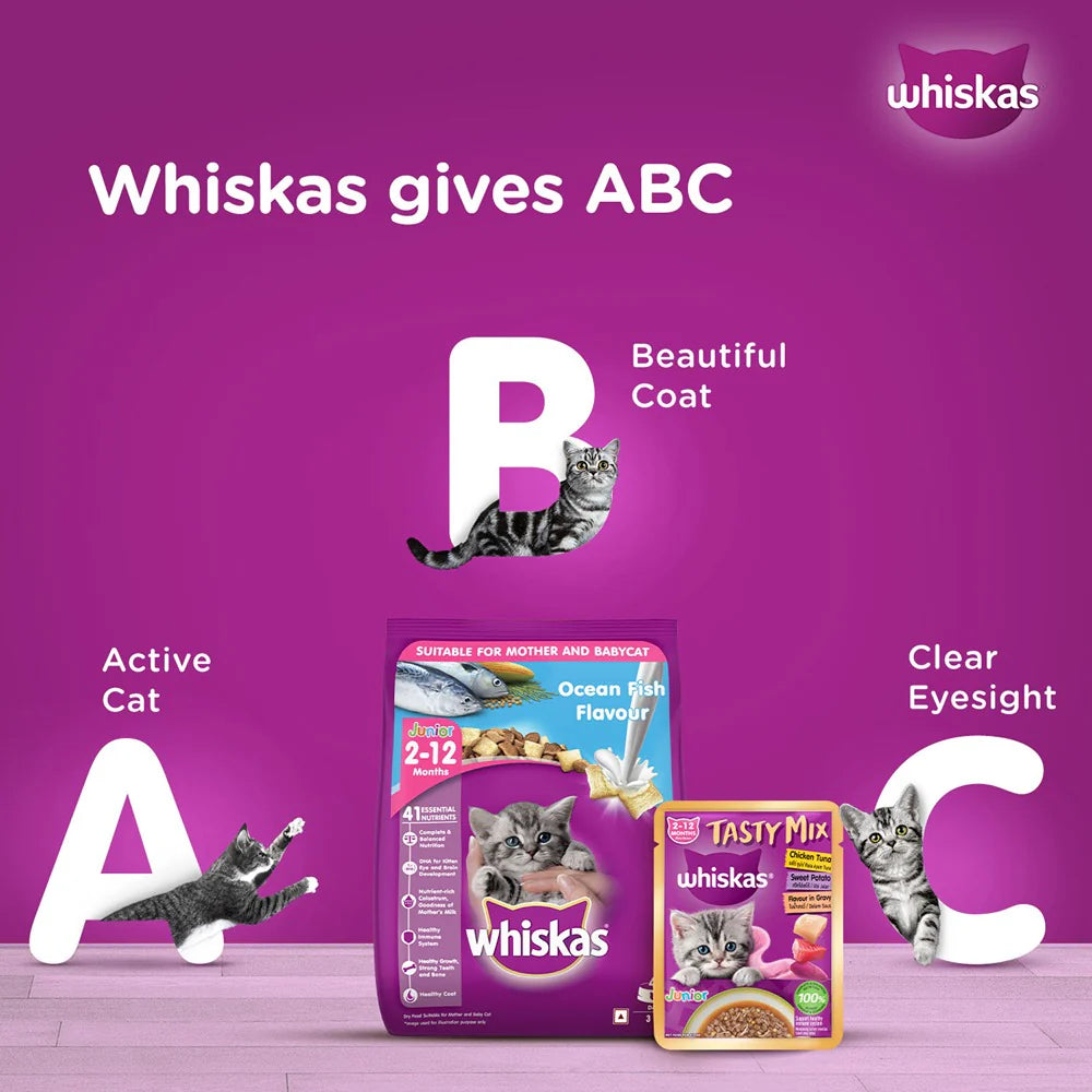 Whiskas Tasty Mix Chicken Tuna with Sweet Potato Kitten Cat Wet Food