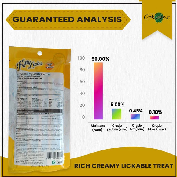 Kitty Licks Tuna Seafood and Tuna Scallop Cat Treats Combo