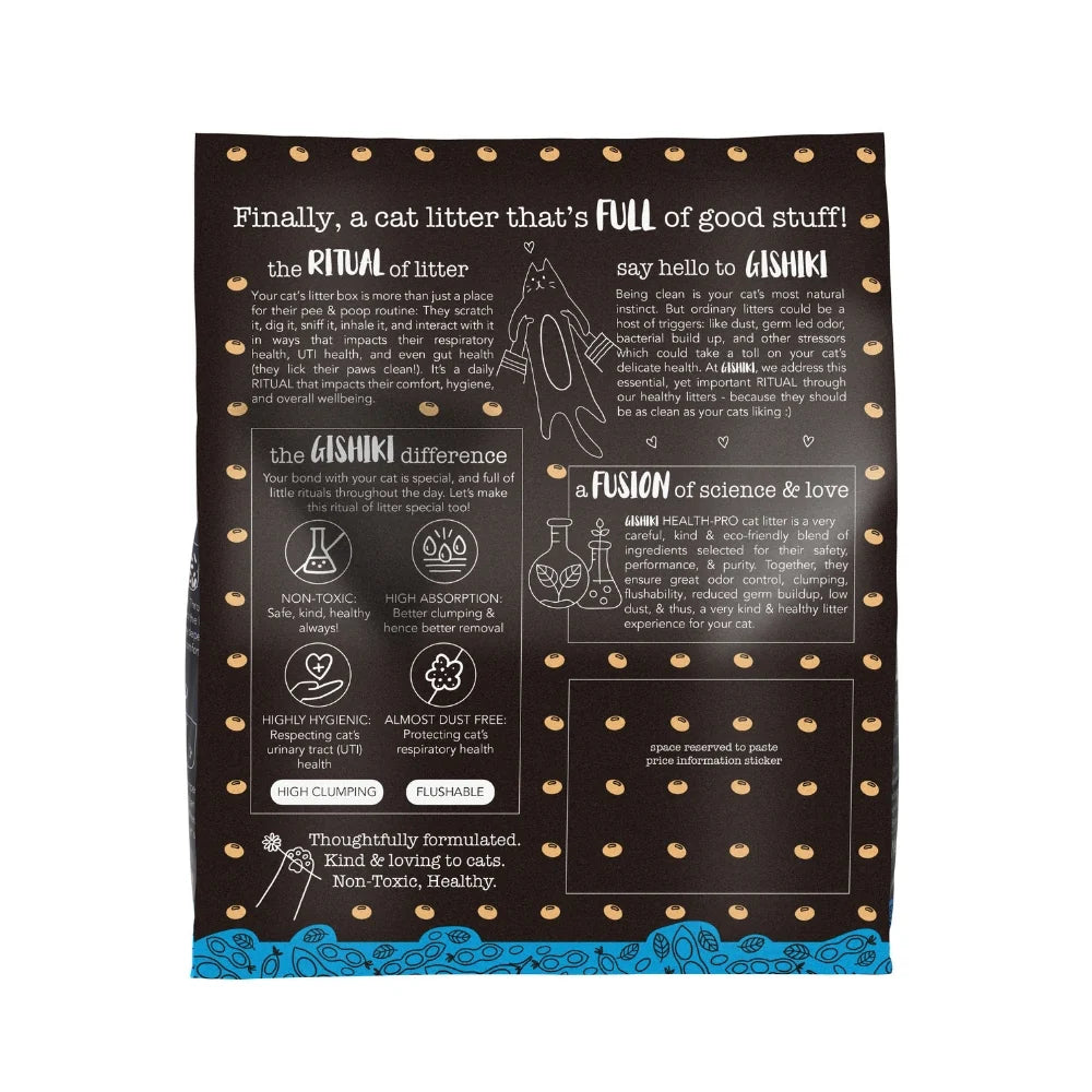 Gishiki Health Pro Premium Tofu Unscented Cat Litter with Add Ins