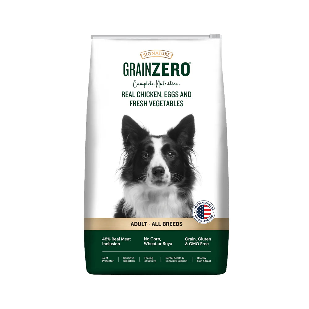 Signature Grain Zero Real Chicken, Egg and Vegetables Adult Dog Dry Food