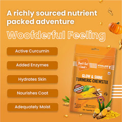 Bark Out Loud Glow and Shine Turmeric Chew Stix for Dogs and Cats