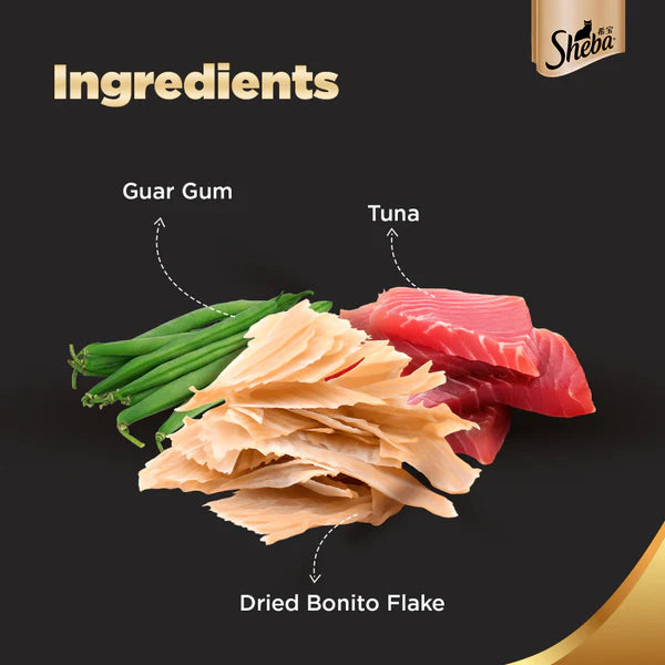 Sheba Chicken With Tuna In Gravy and Fish with Dry Bonito Flake Premium Cat Wet Food Combo