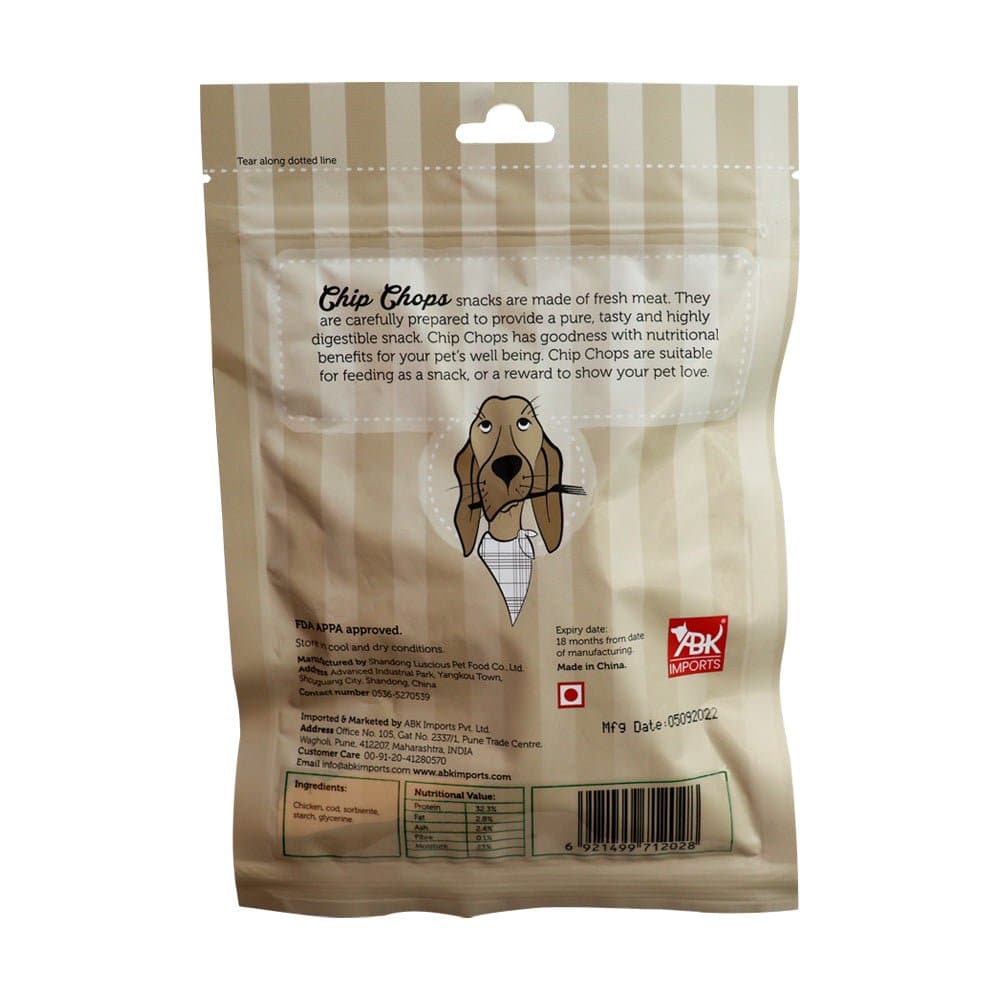 Furlicks Skin & Coat Supplement and Chip Chops Chicken and Codfish Rolls Treats Combo for Dogs