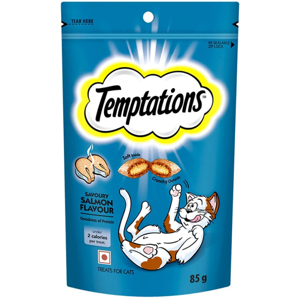 Temptations Tempting Tuna and Savoury Salmon Flavor Cat Treats Combo