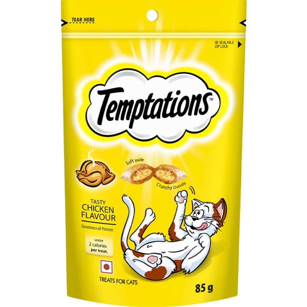 Temptations Tasty Chicken and Savoury Salmon Flavour Cat Treats Combo