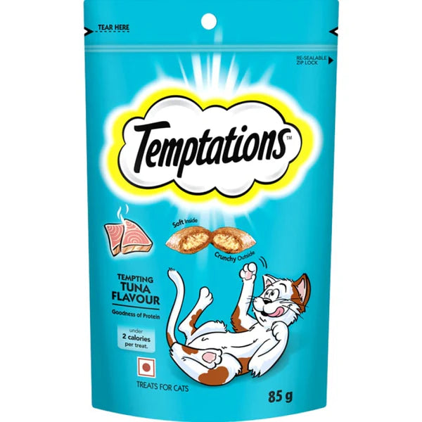 Temptations Savoury Salmon, Tasty Chicken and Tempting Tuna Flavour Cat Treats Combo