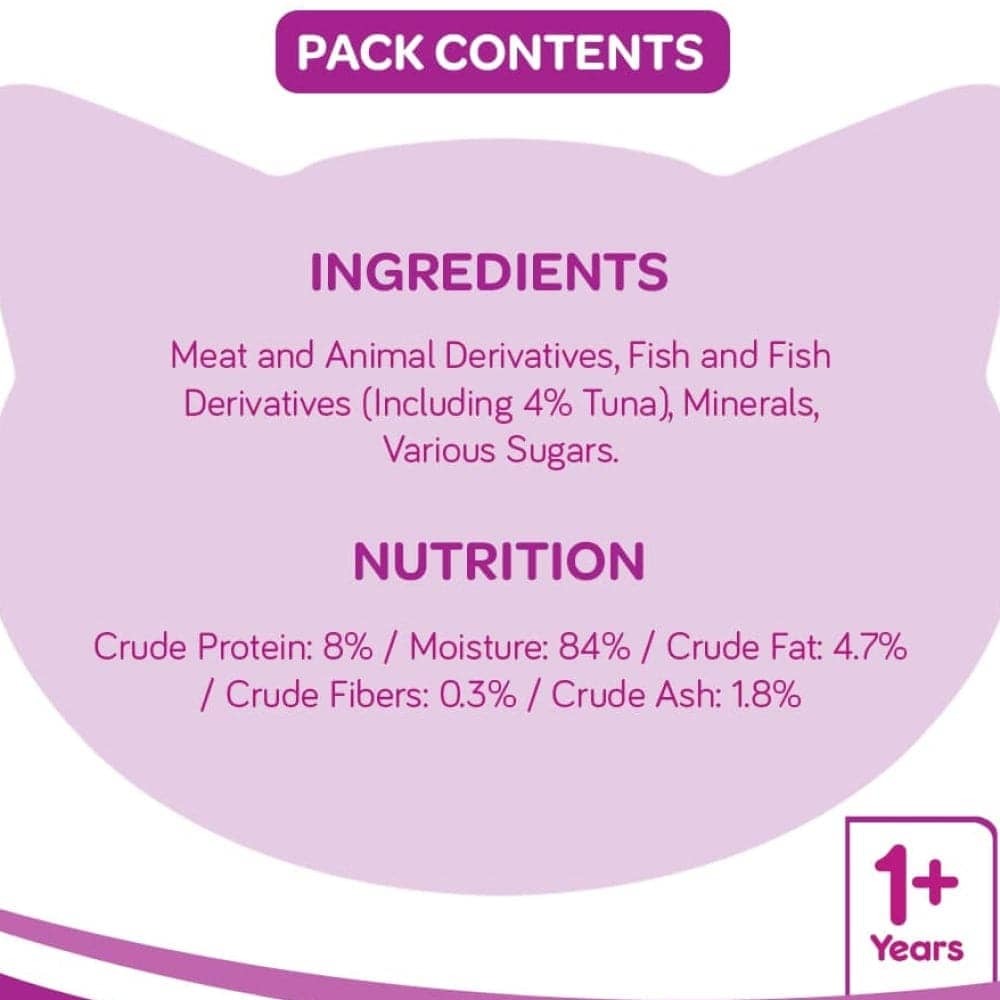 Whiskas Tuna in Jelly Meal Adult Cat Wet Food and Tuna Flavour Adult Cat Dry Food Combo
