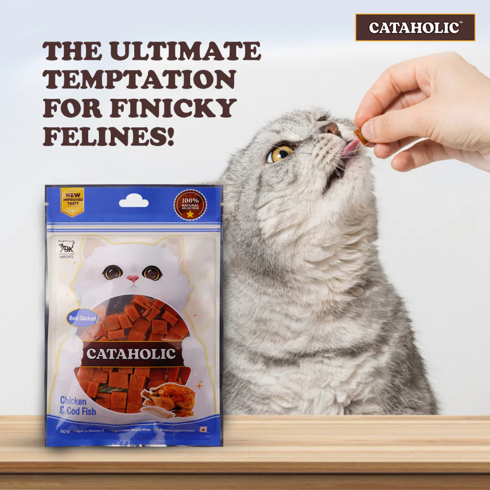 Cataholic Chicken and Codfish Cube Cat Treats