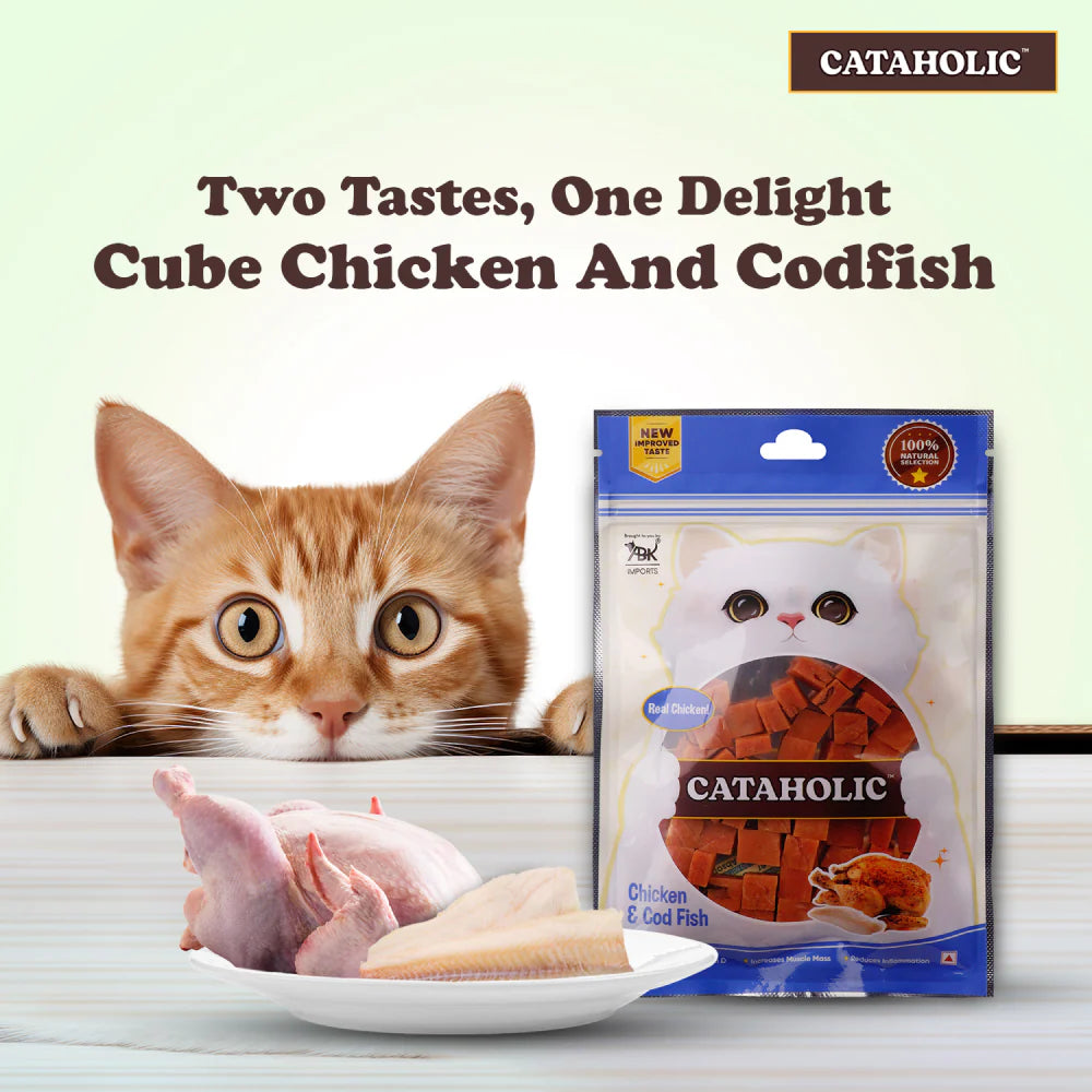 Cataholic Chicken and Codfish Cube Cat Treats