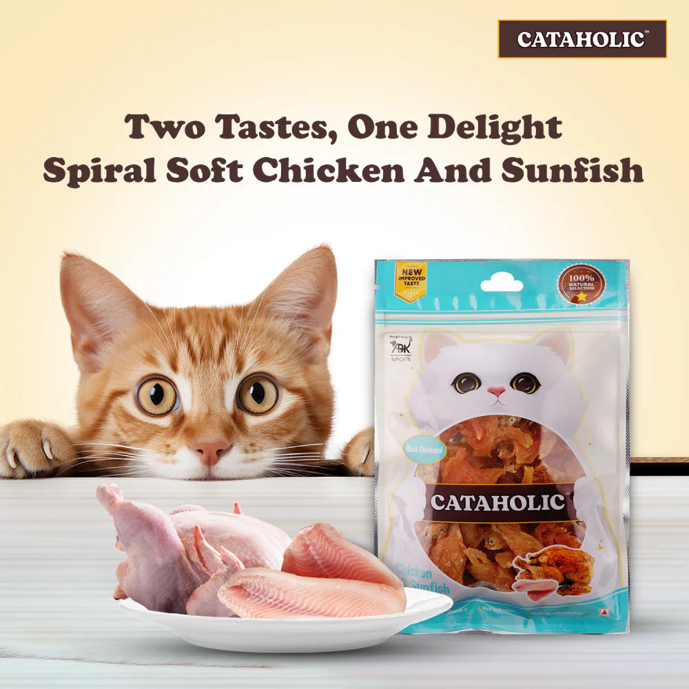 Cataholic Soft Chicken and Sunfish Spiral Cat Treats