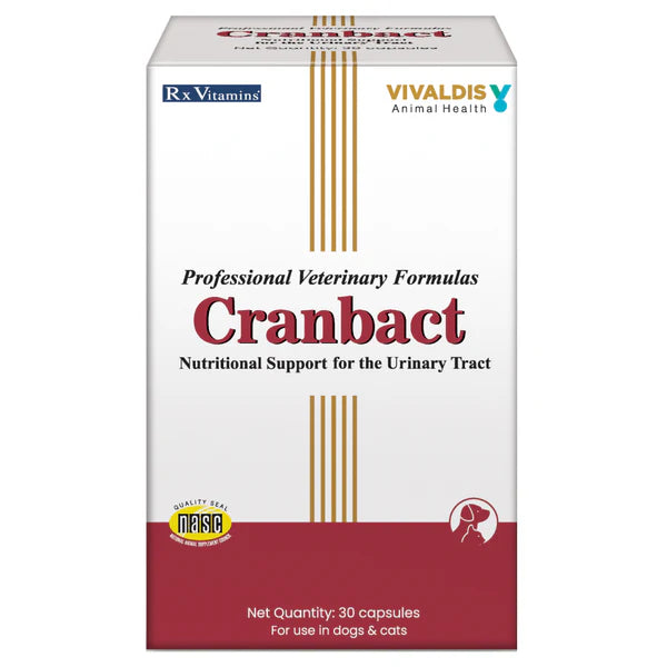 Vivaldis Cranbact Capsules for Dogs and Cats (pack of 30 capsules)