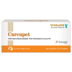 Vivaldis Curcupet (Curcumin) for Dogs & Cats (pack of 30 tablets)