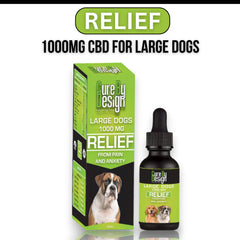 Cure By Design 1000mg CBD Relief Oil for Large Dogs (30ml)