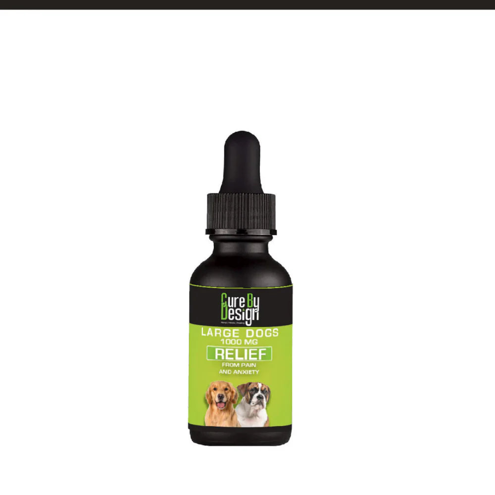 Cure By Design 1000mg CBD Relief Oil for Large Dogs (30ml)