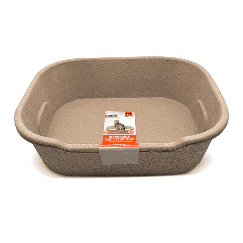 Barkbutler x Fofos Disposable Litter Box for Cats (Beige)