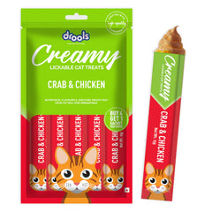 Drools Real Chicken and Crab & Chicken Creamy Cat Treats Combo