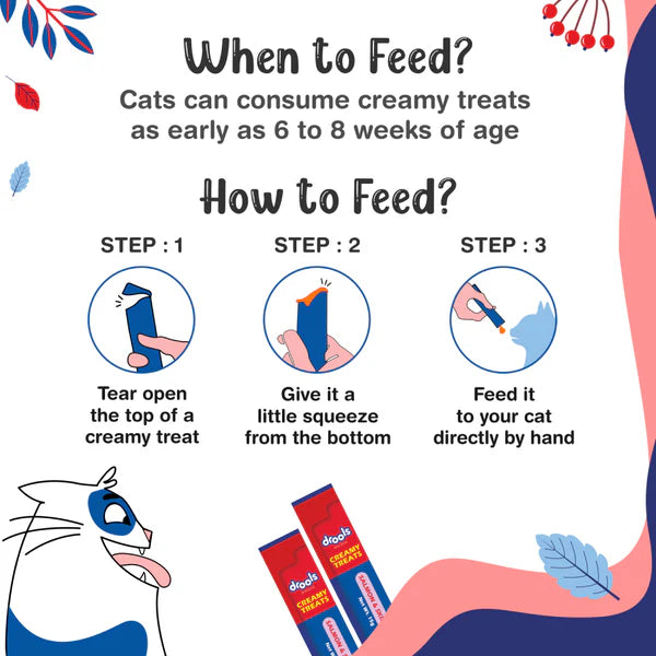 Drools Tuna & Bunito and Salmon & Skipjack Creamy Cat Treats Combo