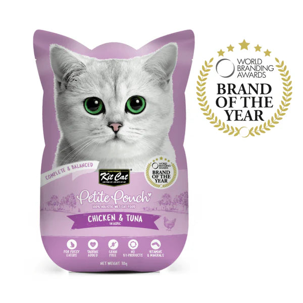 Kit Cat Chicken & Tuna, Chicken & Salmon and Classic Tuna Cat Wet Food Combo
