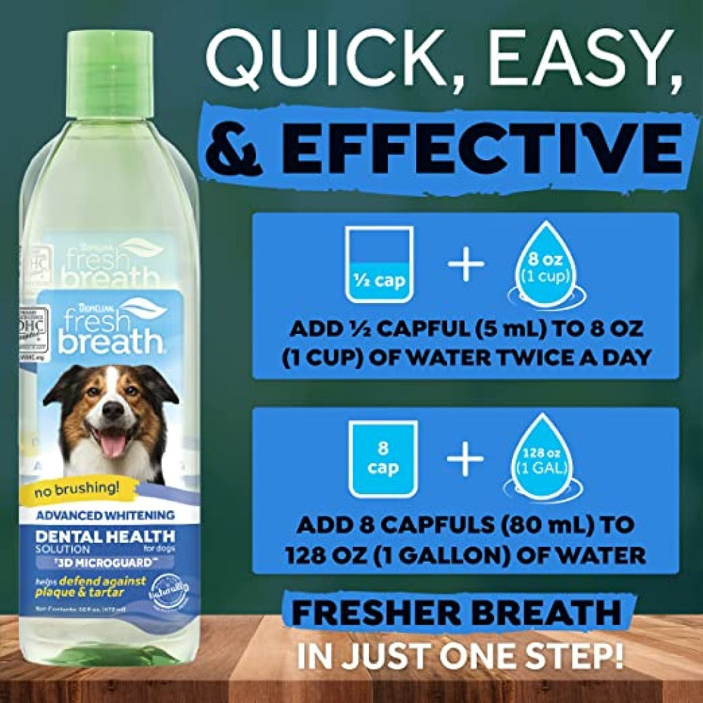 Tropiclean Advanced Whitening Oral Care Water Additive for Dogs