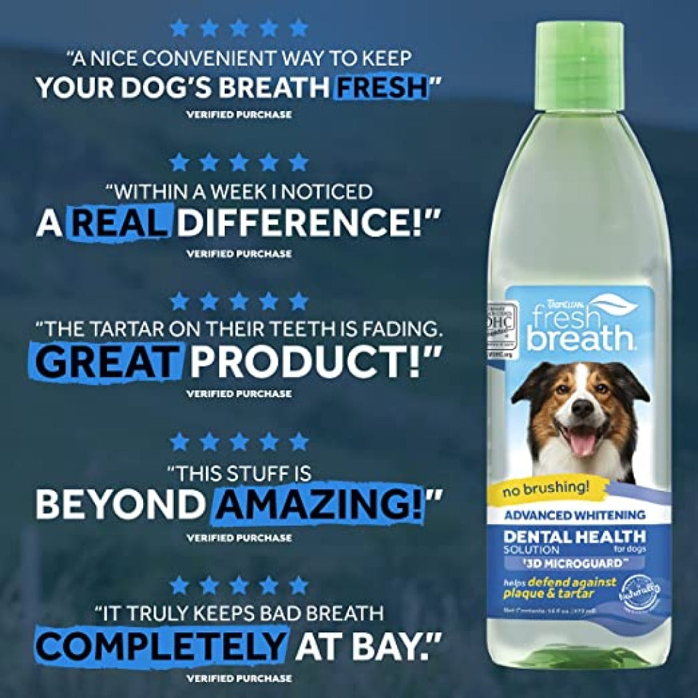 Tropiclean Advanced Whitening Oral Care Water Additive for Dogs