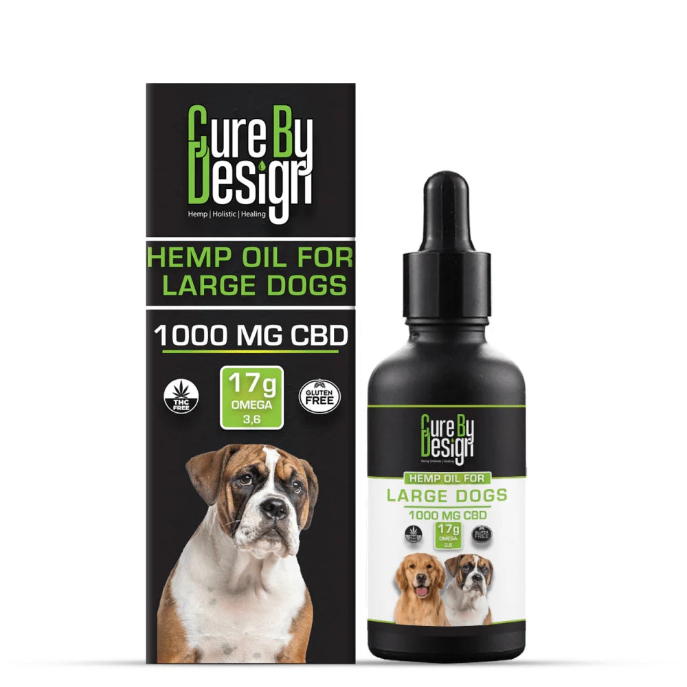 Cure By Design 1000mg CBD Relief Oil for Large Dogs (30ml)