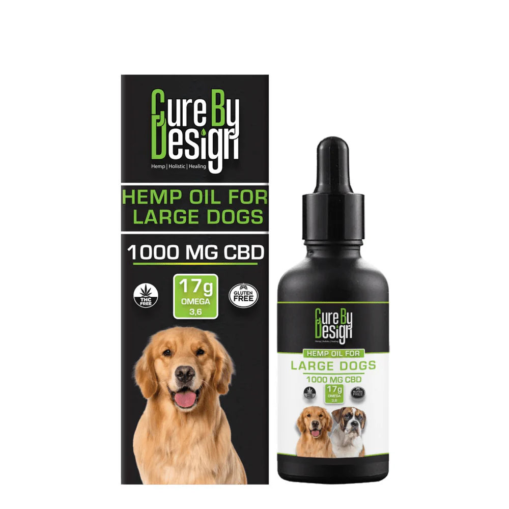 Cure By Design 1000mg CBD Relief Oil for Large Dogs (30ml)
